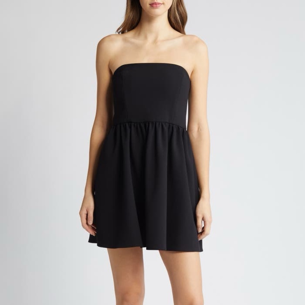 French Connection Classic Black Strapless Dress